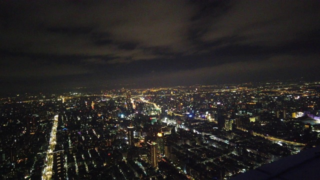 台湾台北美丽的空中夜景视频素材