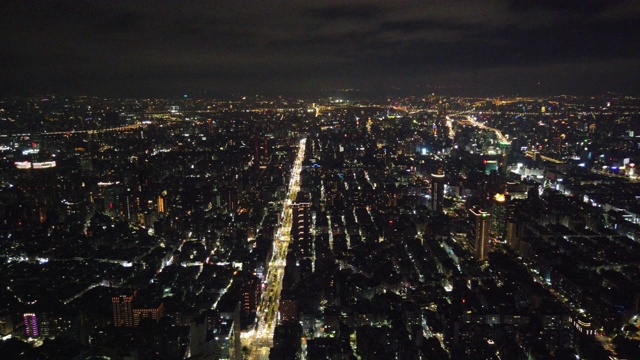 台湾台北美丽的空中夜景视频素材