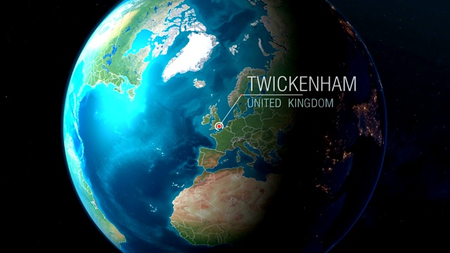 英国- Twickenham -急速从太空到地球视频下载