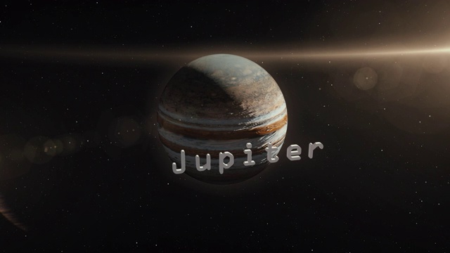 木星行星在空间3D插图视频素材