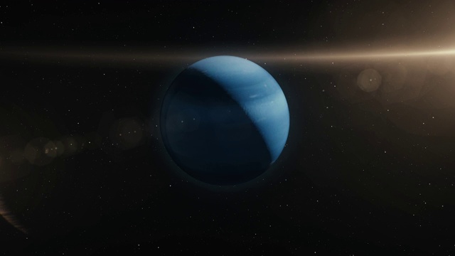 海王星行星在空间3D插图视频下载