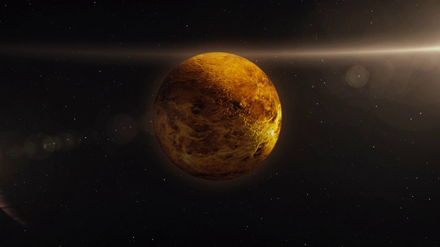 金星行星在空间3D插图视频素材