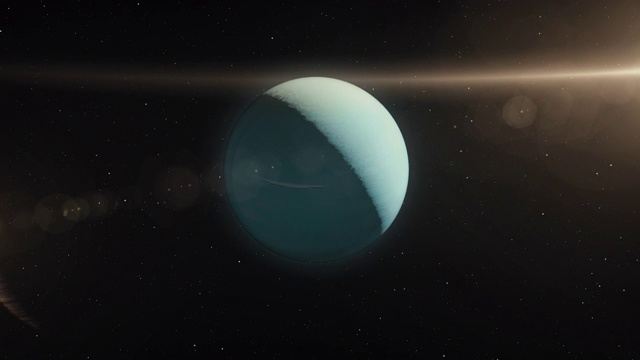 天王星行星在空间3D插图视频素材