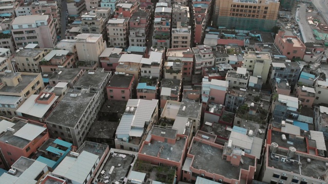 一个简单的中国贫民住宅区。广州视频素材