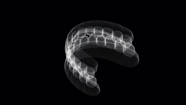 全息屏幕3d完整的人类牙齿-环视频下载