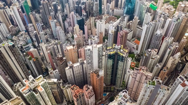 香港拥挤的城市景观视频下载