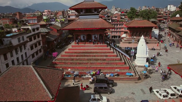 尼泊尔加德满都的杜巴广场。视频素材