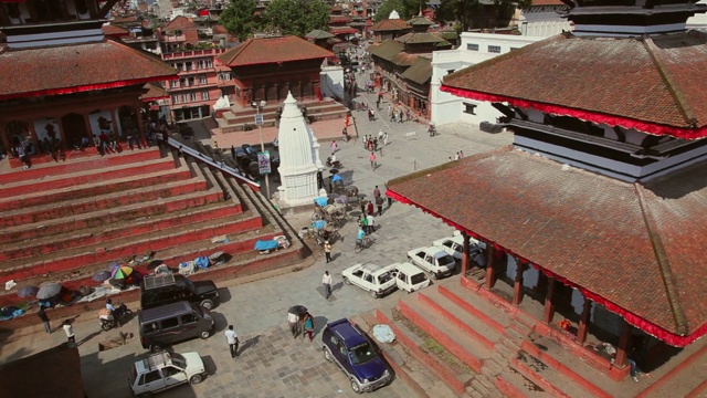 尼泊尔加德满都的杜巴广场。视频素材