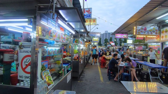 亚洲食品市场的摊位视频下载