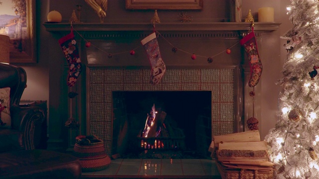 圣诞节的壁炉视频下载