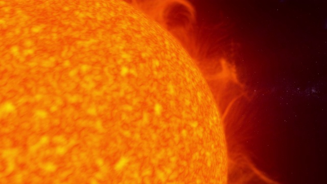 在空间中有日珥的太阳视频下载