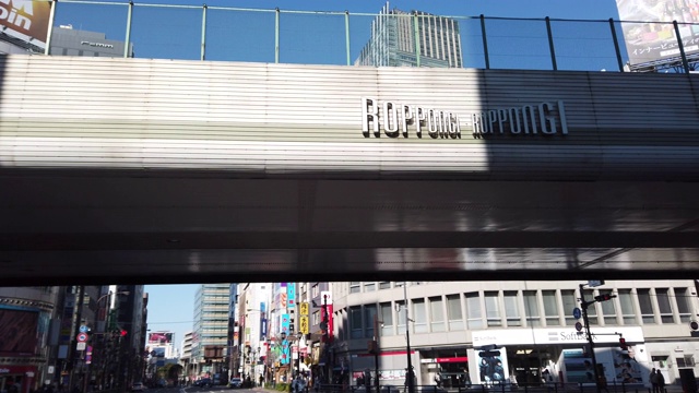 日本东京六本木4K平移区。视频素材