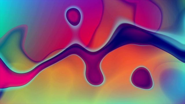 彩色霓虹流动液体波视频动画视频素材