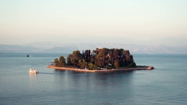 老鼠岛(庞蒂科尼西)，科孚岛，希腊视频下载