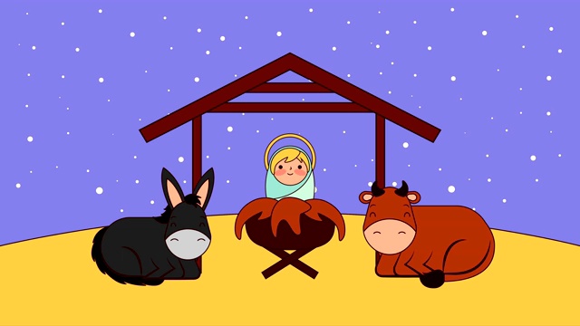 圣诞快乐，耶稣宝贝视频素材