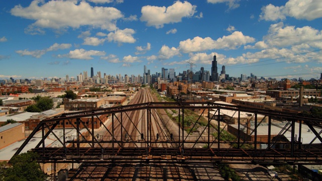 芝加哥和Metra轨道视频素材