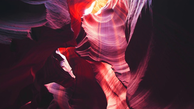 羚羊峡谷美丽的岩层视频素材