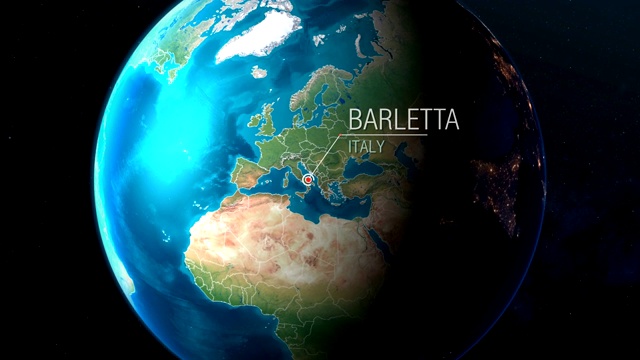 意大利-巴雷塔-从太空到地球视频下载