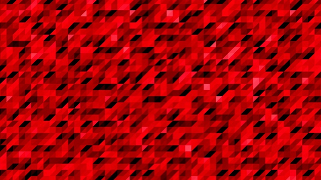 抽象多边形几何曲面。移动红灰三角形的低多边形运动背景视频素材