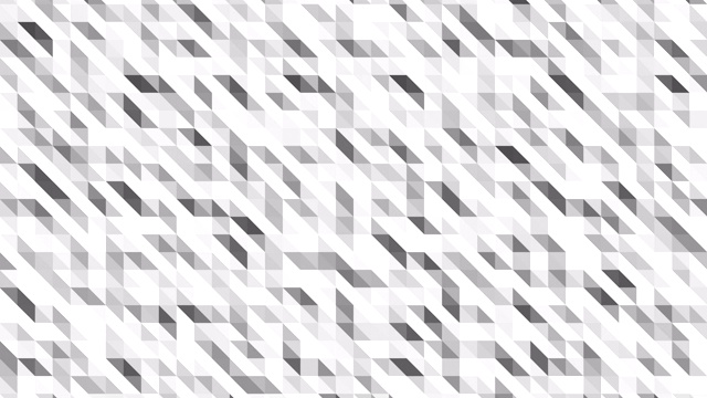 抽象多边形几何曲面。移动白灰三角形的低多边形运动背景视频素材