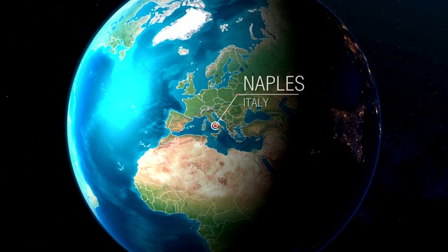 意大利-那不勒斯-急速从太空到地球视频下载