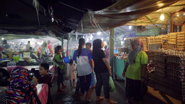 传统公共市场的夜景视频下载