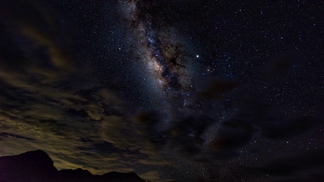 银河银河风景山和湖，时间流逝视频视频素材