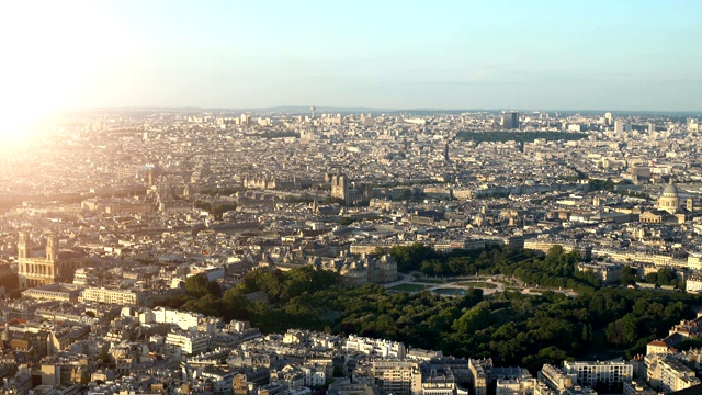 巴黎天际线和圣母院视频素材