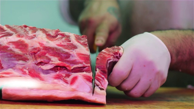 屠夫割肉。视频下载