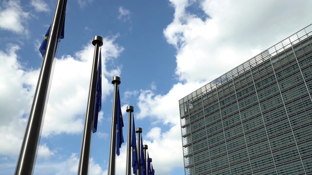 布鲁塞尔的欧洲议会视频素材
