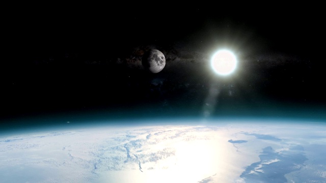 日食-从地球之外的视角视频素材