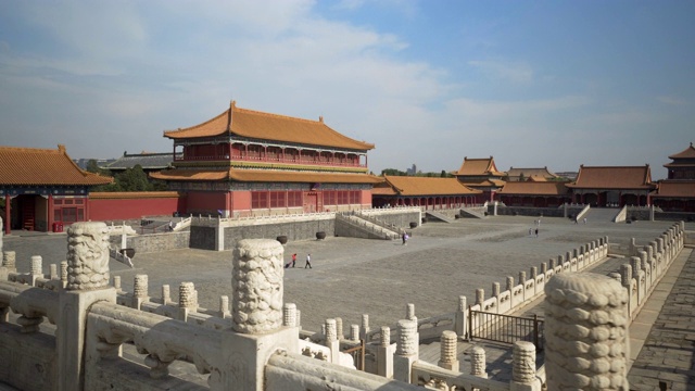 中国北京，紫禁城的历史建筑视频下载