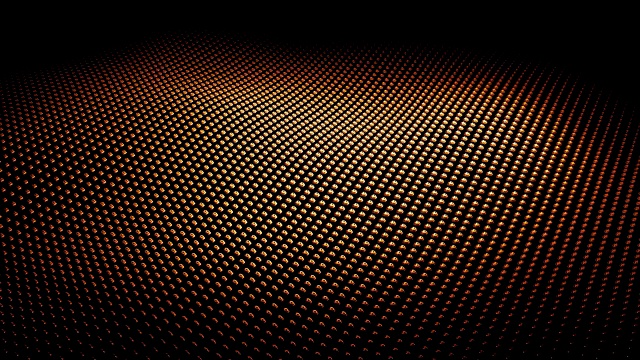 现代抽象循环橙色金属表面波视频下载
