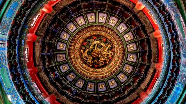 中国古代建筑的圆顶视频下载