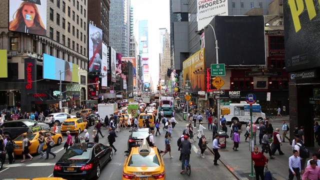 美国纽约，纽约市，繁忙的城市视频素材