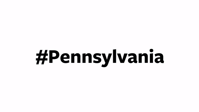 一个人在电脑屏幕上输入“#Pennsylvania”视频下载
