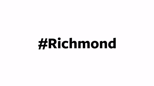一个人在电脑屏幕上输入“#Richmond”视频下载