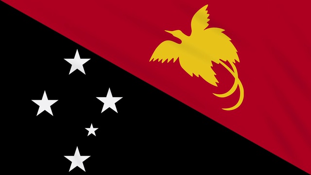 巴布亚新几内亚国旗飘扬布背景环视频下载