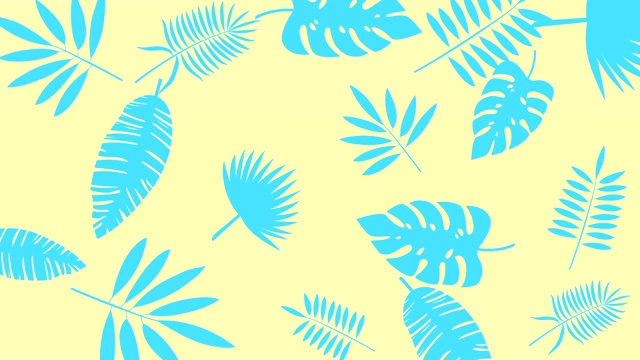 热带树叶最小运动设计动画视频素材