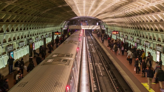 美国华盛顿地铁车站的4K时间间隔视频素材