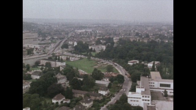 德国波恩市高角度GV;1972视频下载