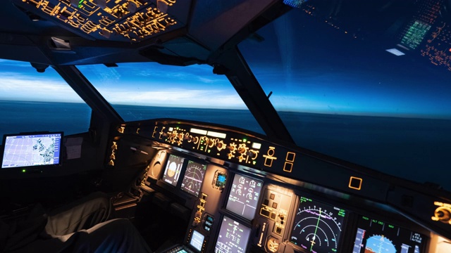 夜光云的飞机座舱视图(座舱POV)视频下载