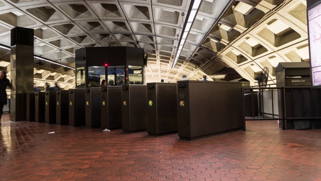 美国华盛顿地铁车站的4K时间间隔视频素材