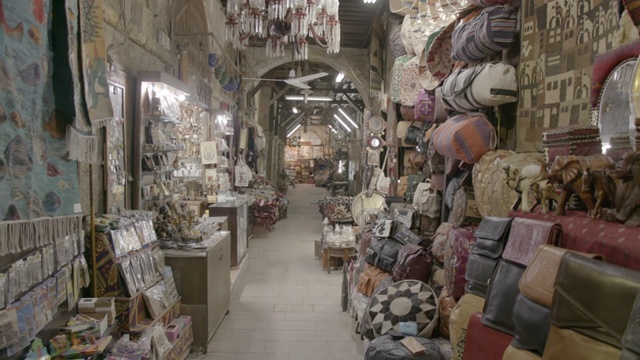埃及开罗汗哈利利的集市摊位视频素材