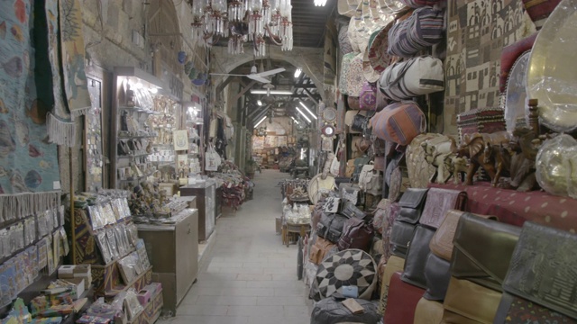 埃及开罗汗哈利利的集市摊位视频素材
