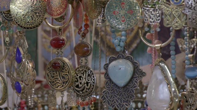 埃及开罗汗哈利利珠宝店视频素材