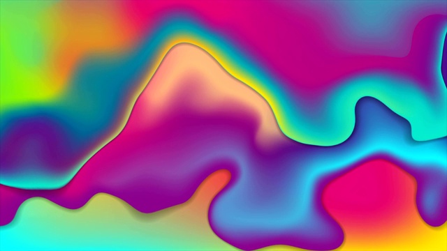彩色霓虹流动液体波视频动画视频下载