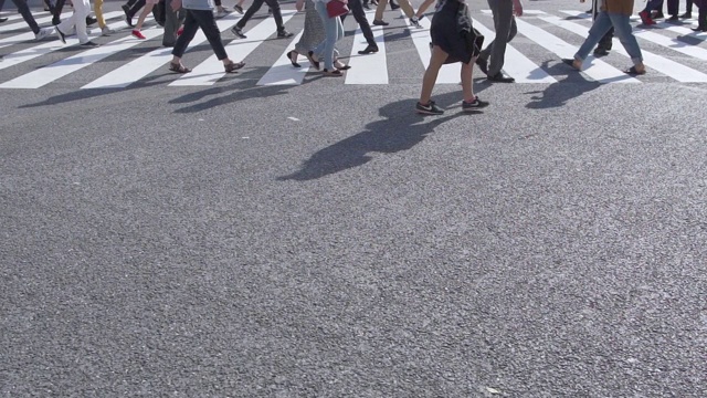 日本东京涩谷十字路口的4K慢动作拍摄视频素材
