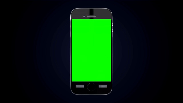 智能手机打开。易于定制的绿色屏幕。触摸屏设备。视频素材
