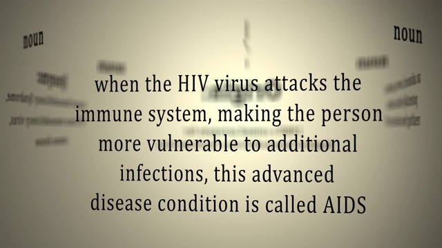 定义:艾滋病视频素材